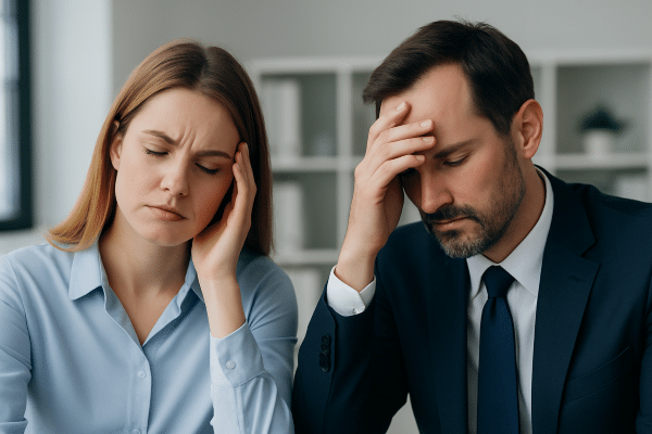 Homme Femme Professionnels Stress Fatigue Homme Femme Professionnels Stress Fatigue