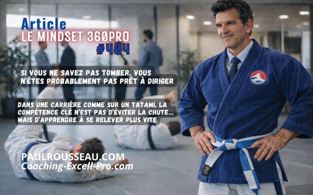 Si Vous ne Savez pas Tomber, Vous n’êtes Probablement pas Prêt à Diriger => Dans une carrière comme sur un tatami, la compétence clé n’est pas d’éviter la chute… mais d’apprendre à se relever plus vite